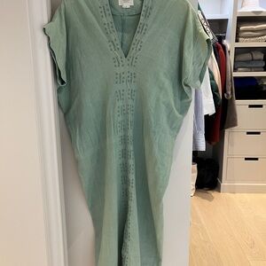Mirth Green Linen Caftan